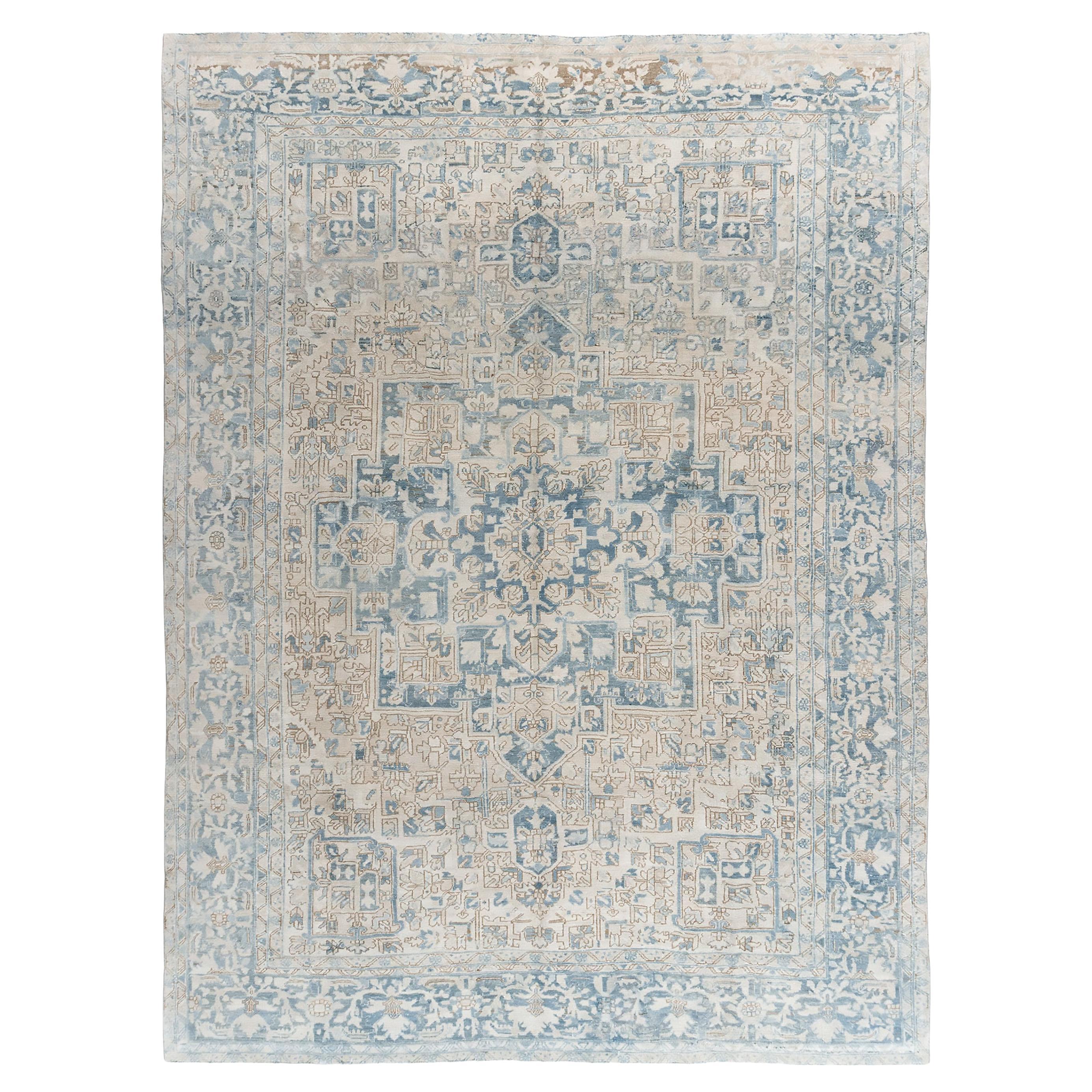 Vintage Persian Heriz Rug 9'8 x 12'10
