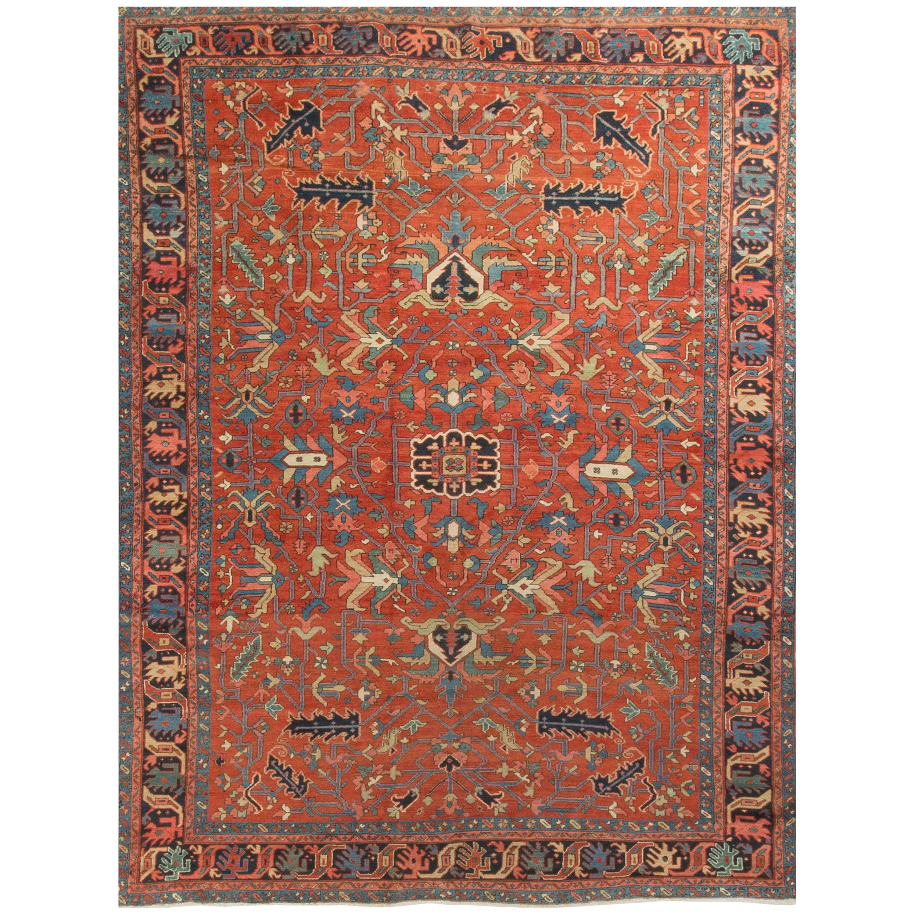 Vintage Persian Heriz Rug at 1stDibs