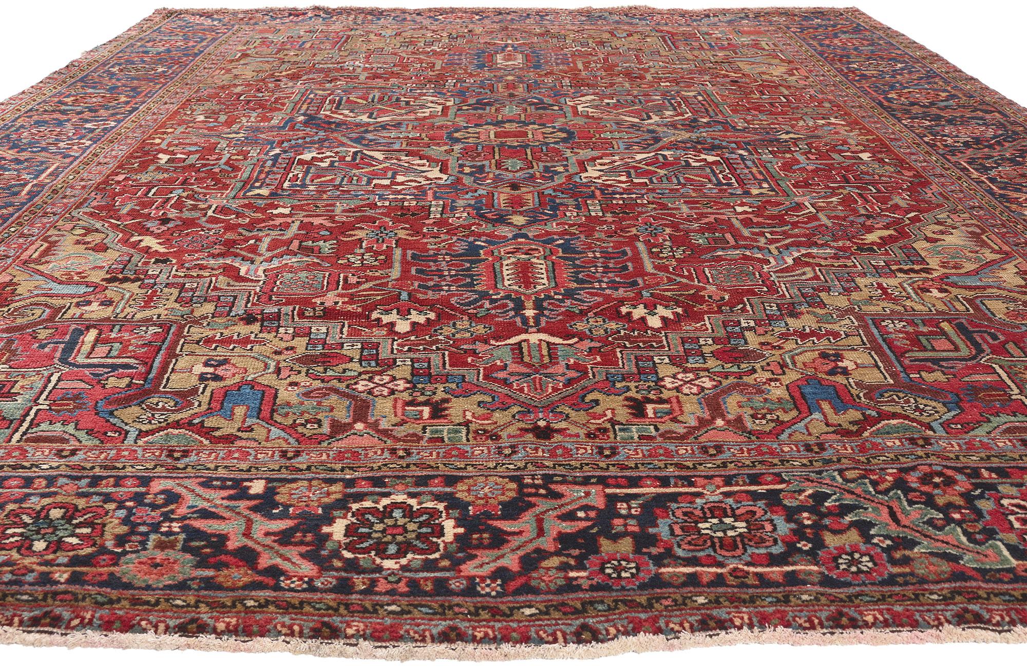 Heriz Serapi Tapis persan Heriz vintage, chic et polyvalent sans effort en vente
