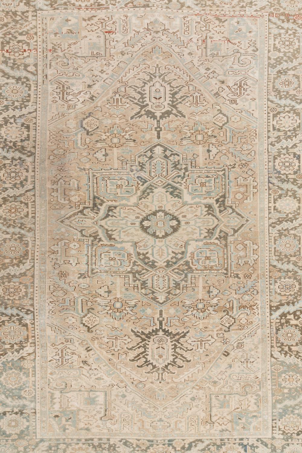 Age: second quarter of the 20th century 

Pile: Low-medium 

Wear Notes: 1

Material: Wool on Cotton

Vintage rugs are made by hand over the course of months, sometimes years. Their imperfections and wear are evidence of the hard working