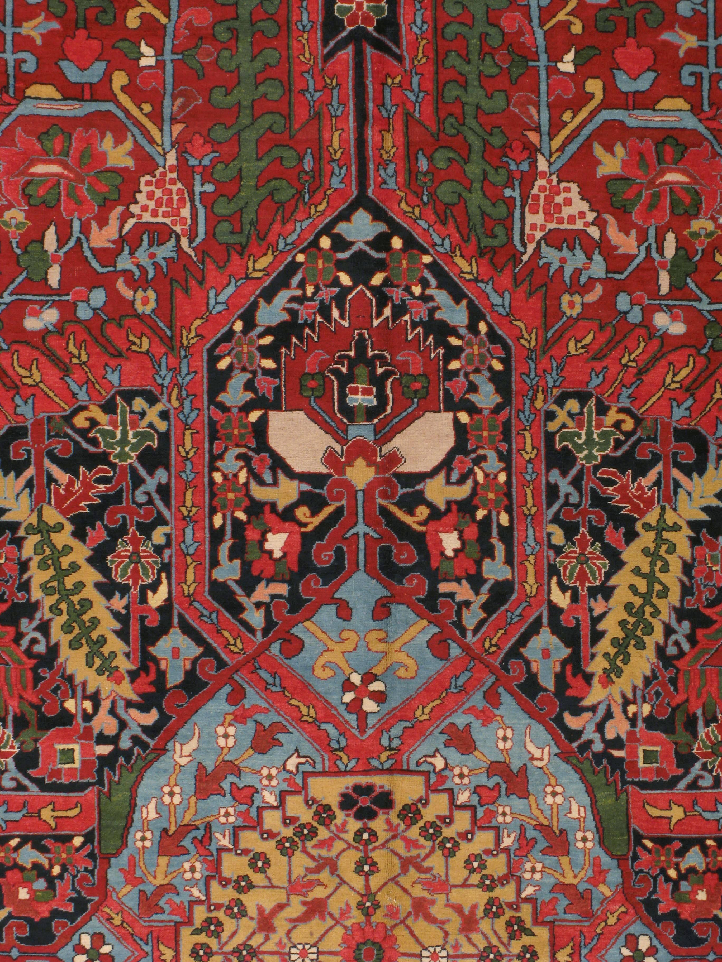 A vintage Persian Heriz oversize rug handmade during the mid-20th century.

Measures: 13' 3