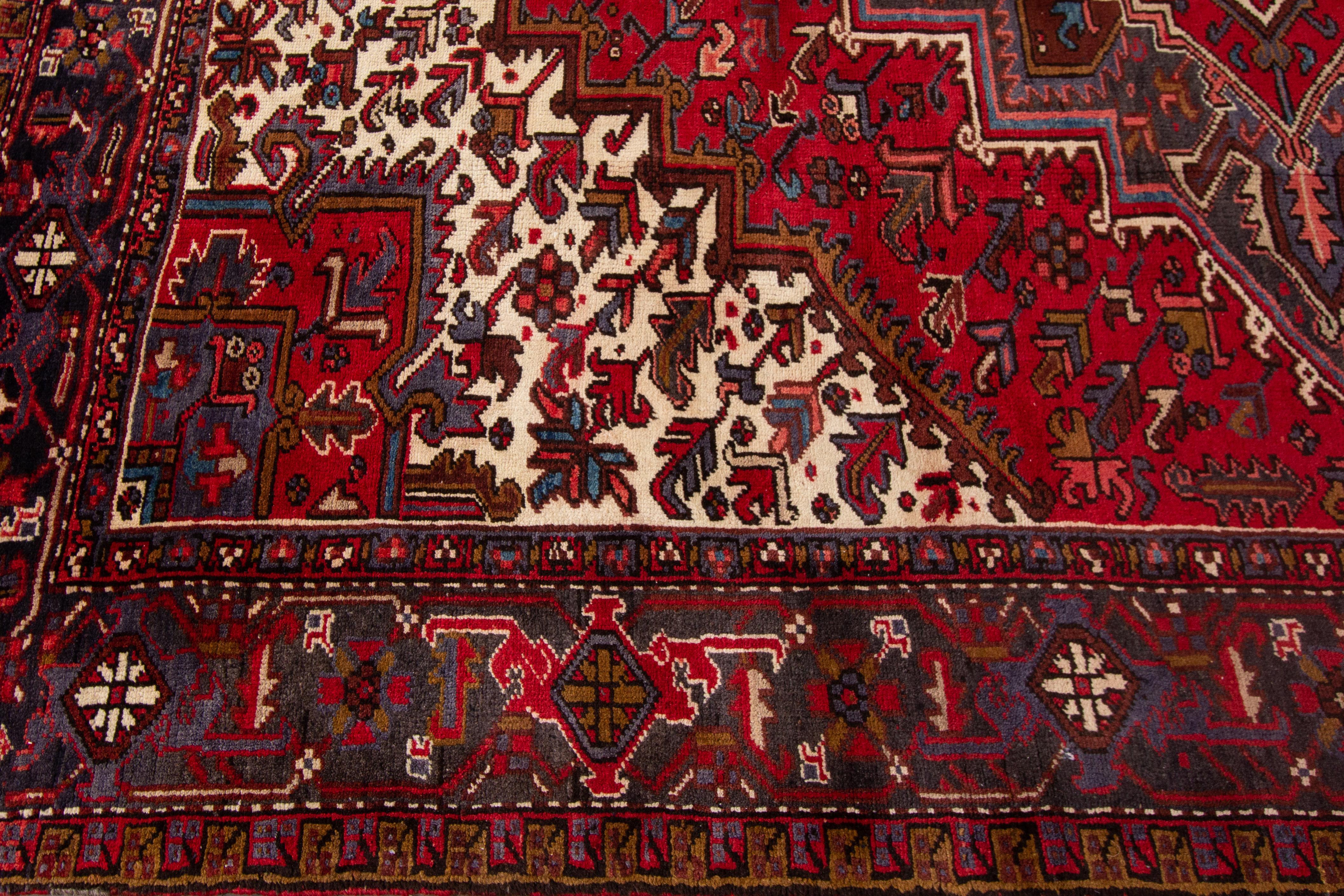 Heriz Serapi Vintage Persian Heriz Rug