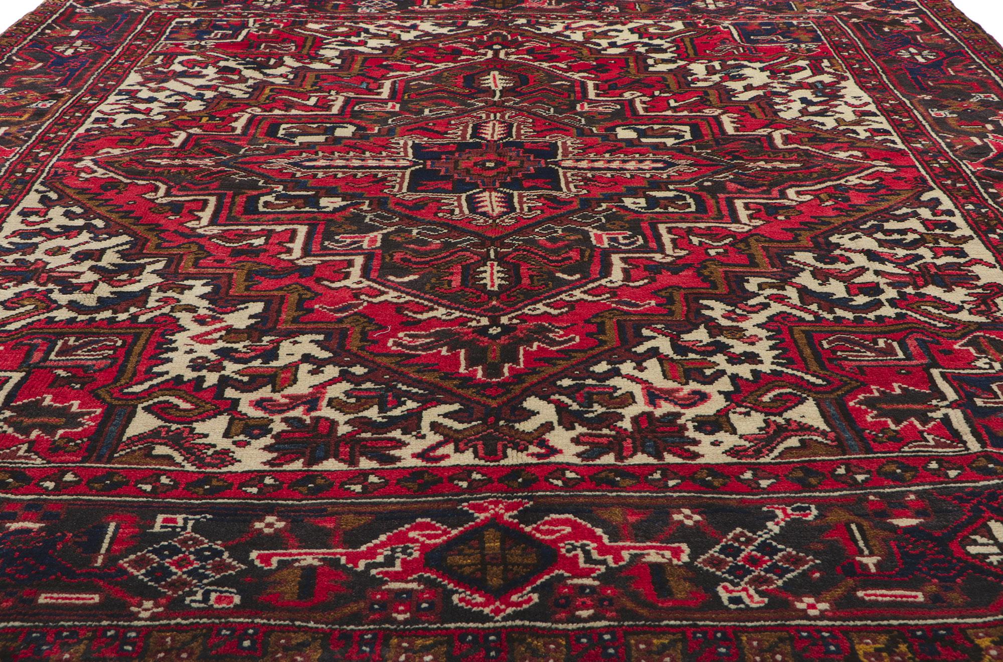 Persischer Heriz-Teppich, Vintage (Handgeknüpft) im Angebot