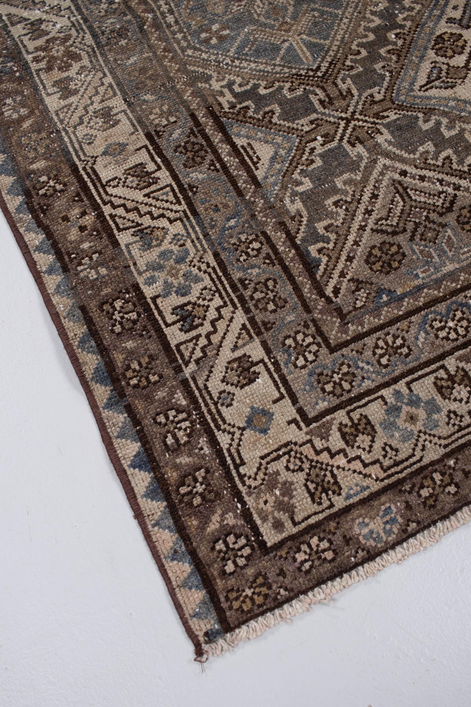 Early 20th Century Vintage Persian Heriz Rug For Sale