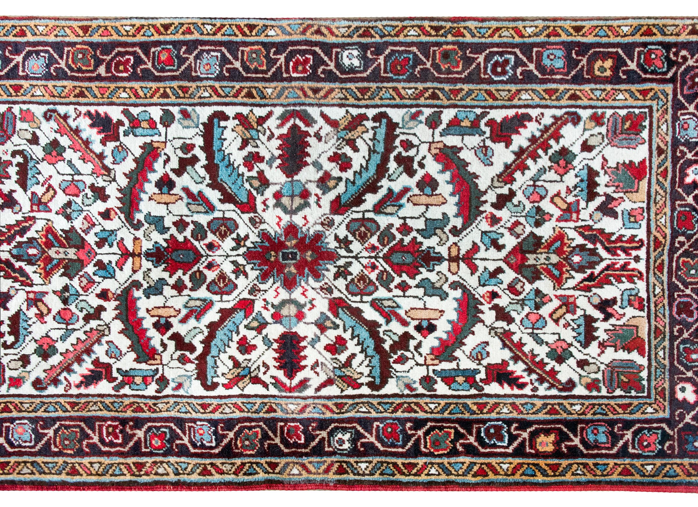 20th Century Vintage Persian Heriz Rug For Sale