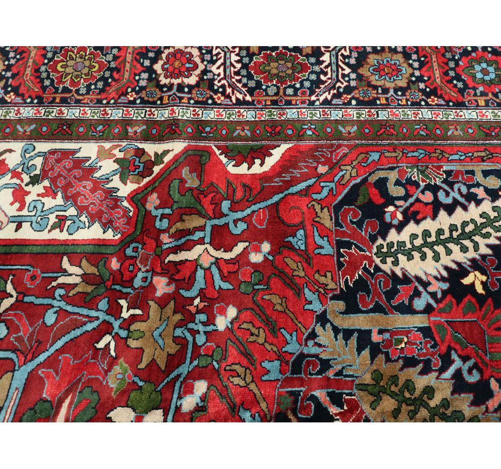 Wool Vintage Handmade Persian Heriz Oversize Rug