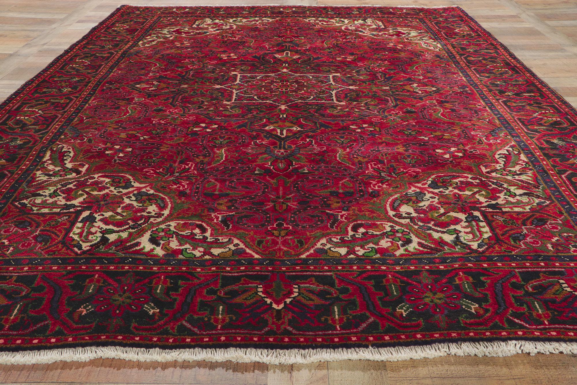 Persischer Heriz-Teppich, Vintage (Wolle) im Angebot