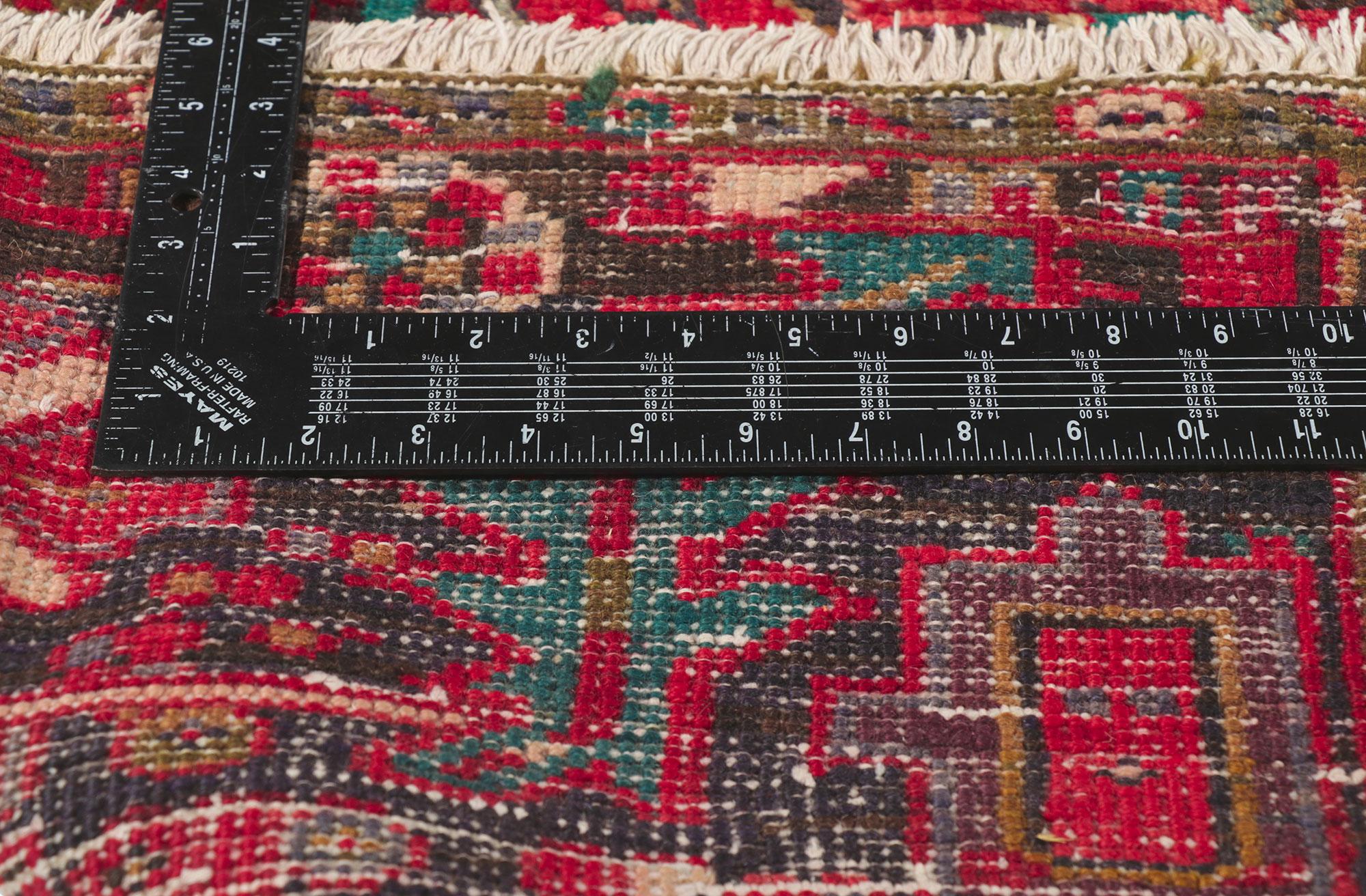 Wool Vintage Persian Heriz Rug For Sale