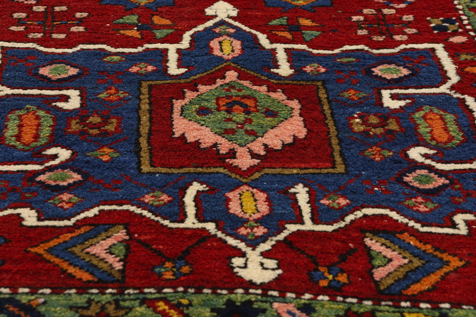 Wool Vintage Persian Heriz Rug  For Sale