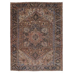 Vintage Persian Heriz Rug