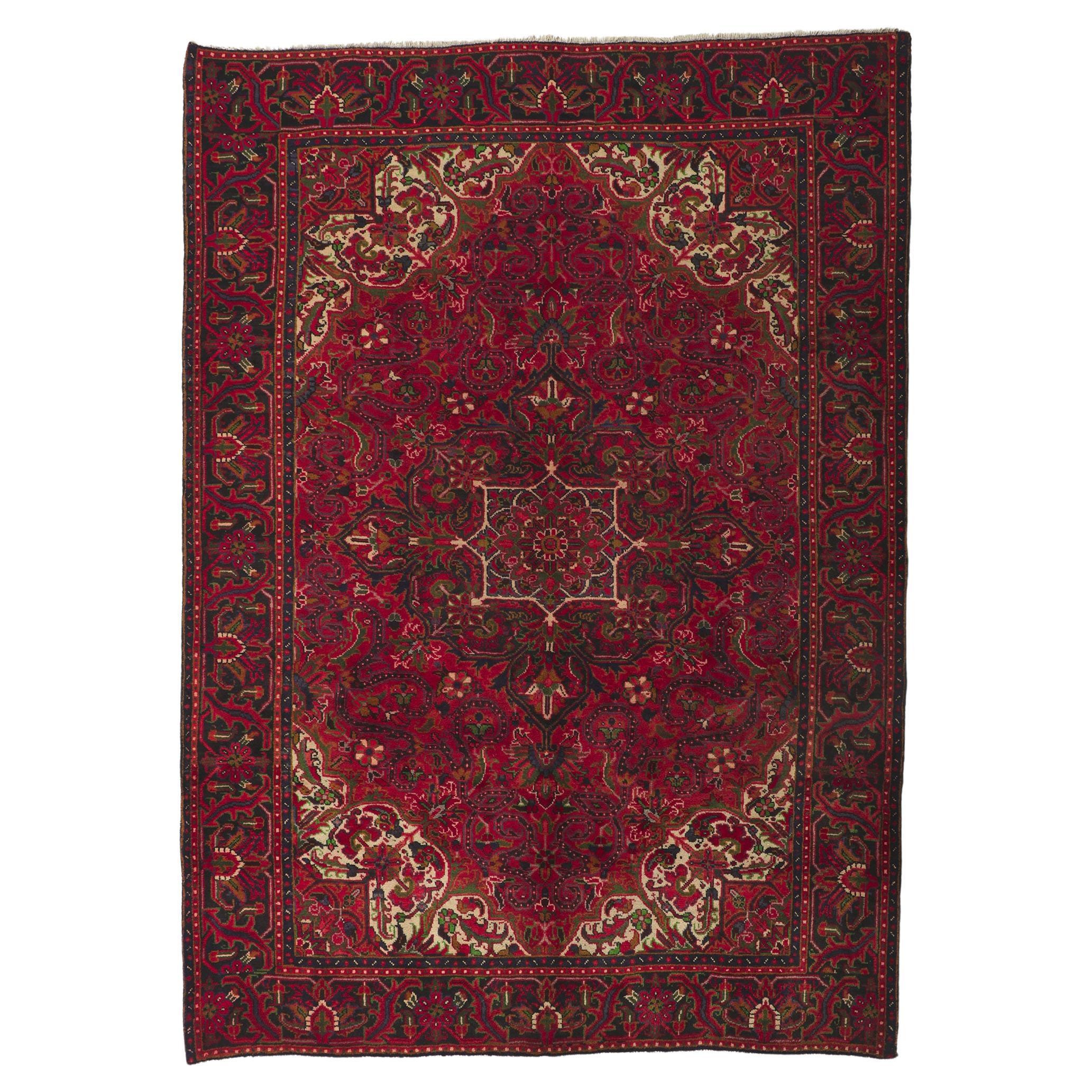 Vintage Persian Heriz Rug For Sale