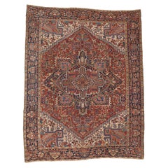 Persischer Heriz-Teppich im modernen Pariser und Downton-Abbey-Stil