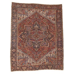 Vintage Persian Heriz Rug, Perpetually Posh Meets Timeless Appeal