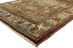 Vintage Persian Heriz Rug with Bungalow Craftsman Style