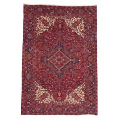 Retro Persian Heriz Rug, Classic Elegance Meets Effortlessly Chic