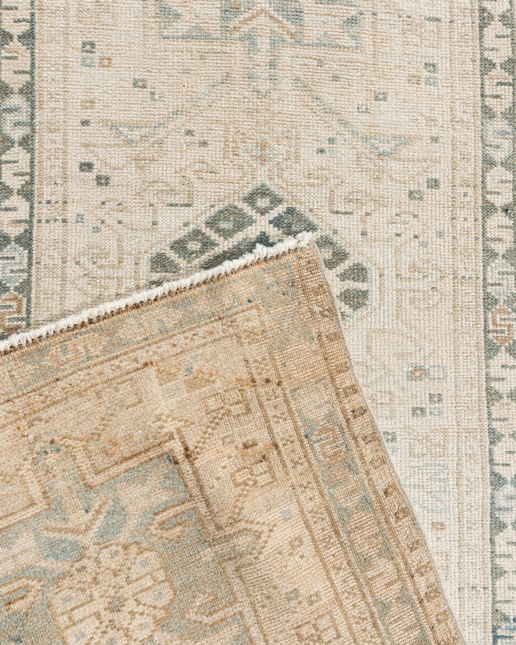 Vintage Persian Heriz Runner 1'10 X 12'8. The Heriz district of NW Persia has been weaving carpets for over a century, with geometric designs and tonalities ranging from mellow to saturated. Medallion layouts are by far the most common, but
