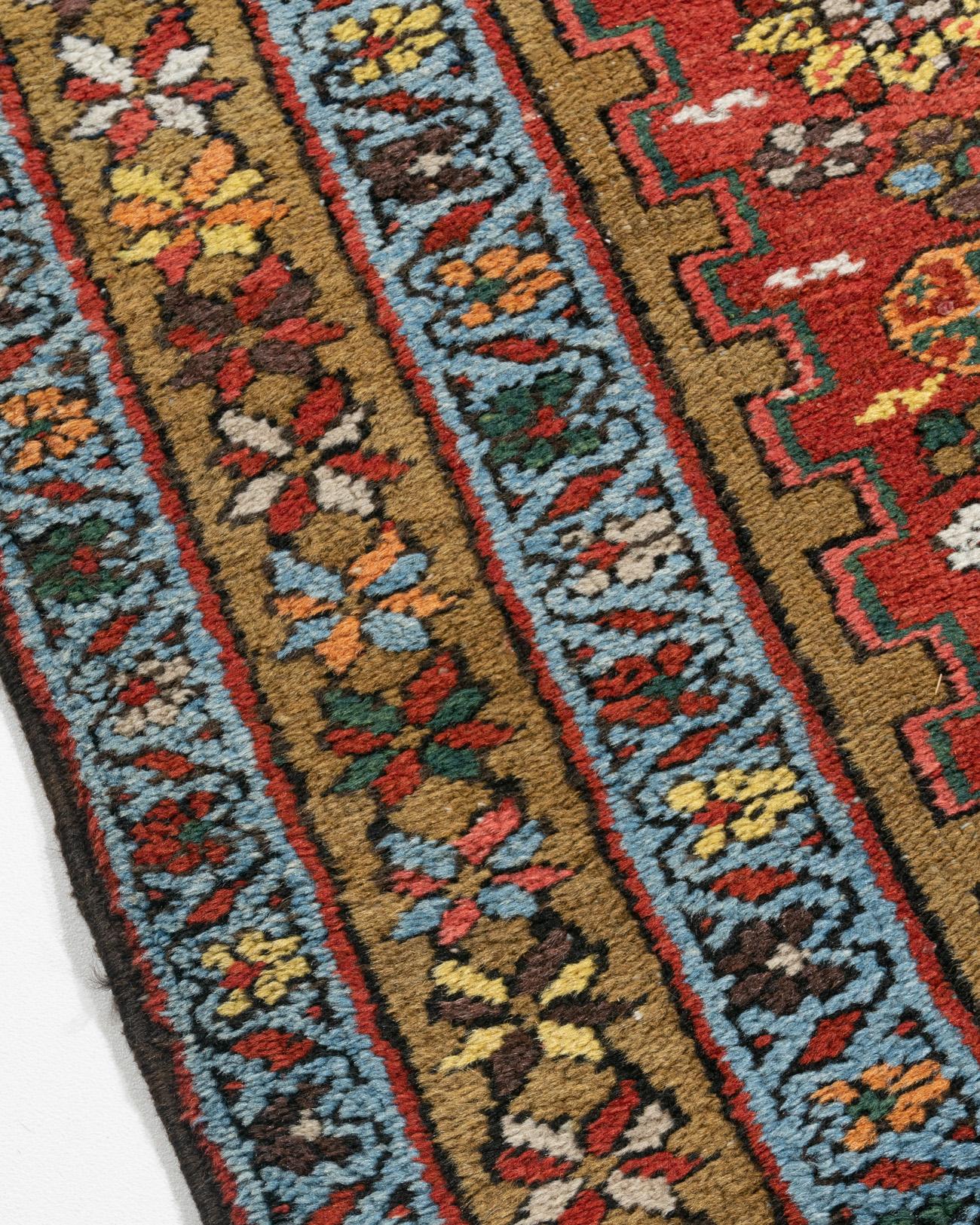 Persischer Heriz-Läufer im Vintage-Stil  3'4 x 14'5 im Angebot 4