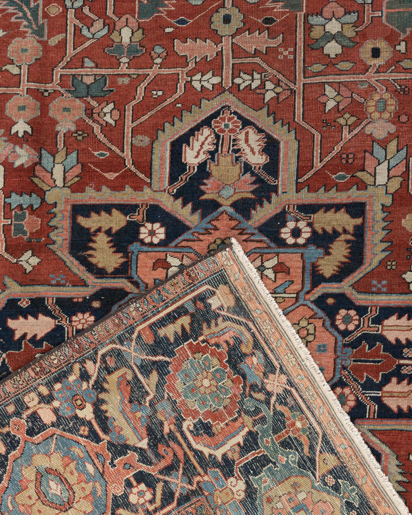 Vintage Persian Heriz Serapi Rug  11'4 x 18'5 For Sale 8