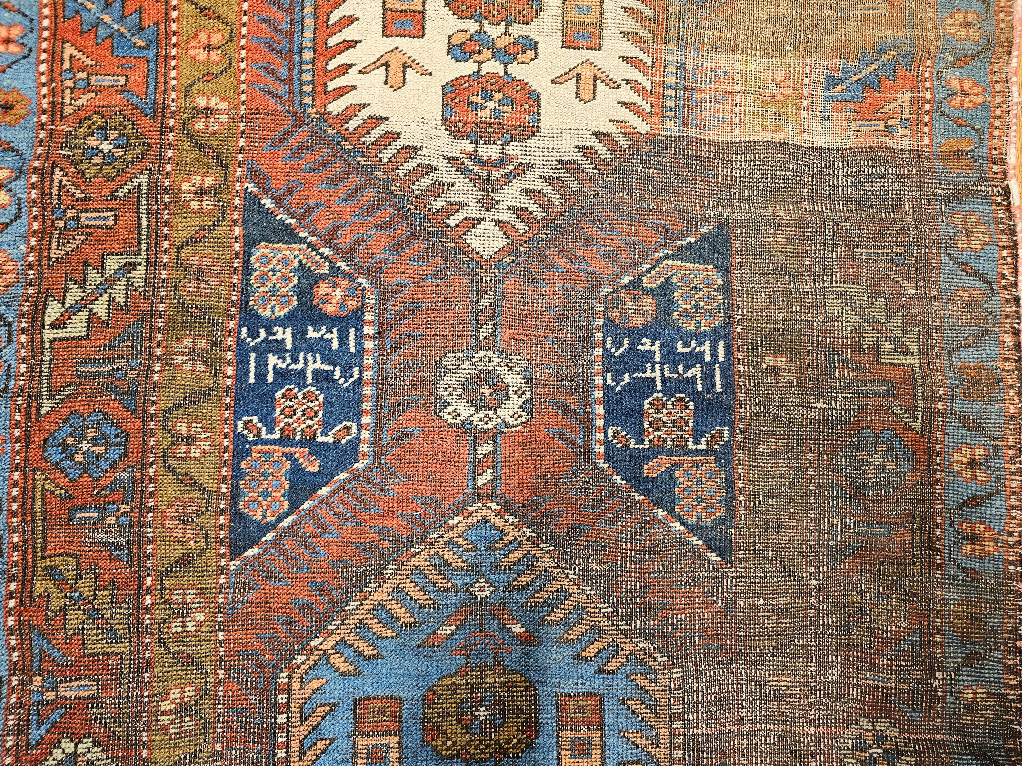 Vintage Persian Heriz Serapi Runner lungo e largo in vendita 1