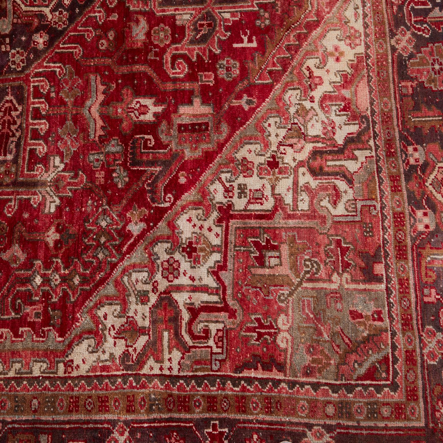Vintage Persian Heriz Wool Rug For Sale 7