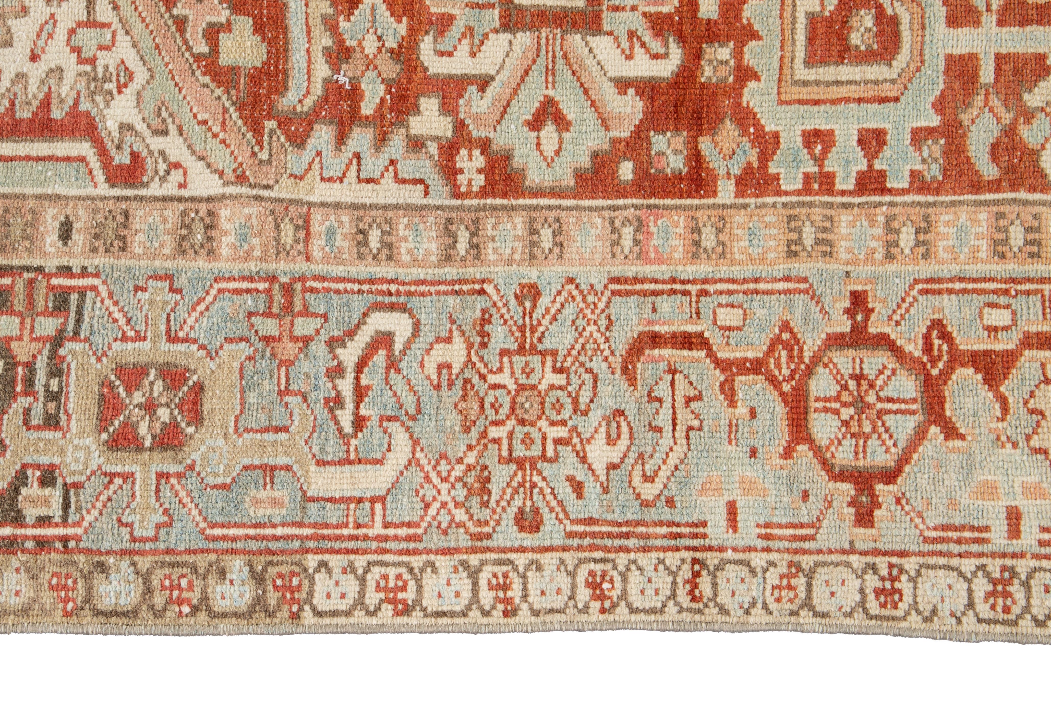 Vintage Persian Heriz Wool Rug For Sale 10