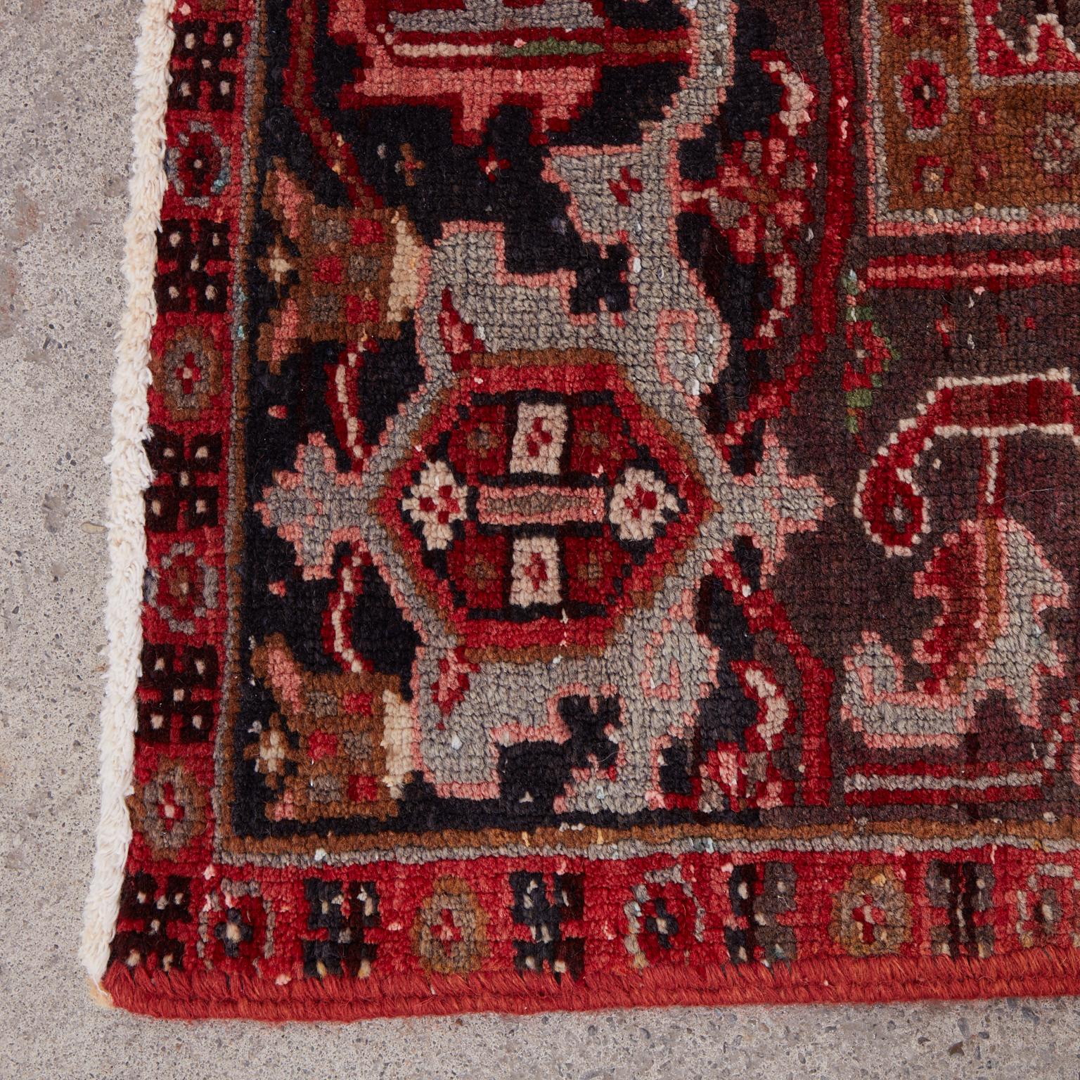 20th Century Vintage Persian Heriz Wool Rug For Sale
