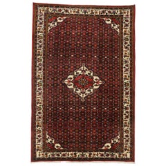 Tapis persan vintage Hosseinabad avec style maison de manoir Tudor