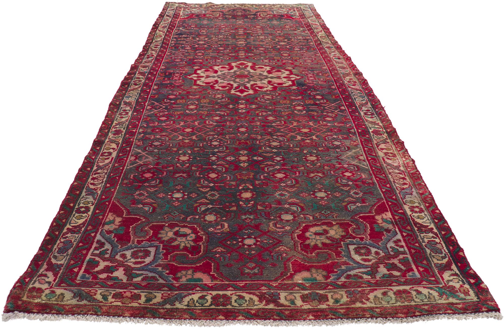 Malayer Vintage Persian Hosseinabad Runner For Sale