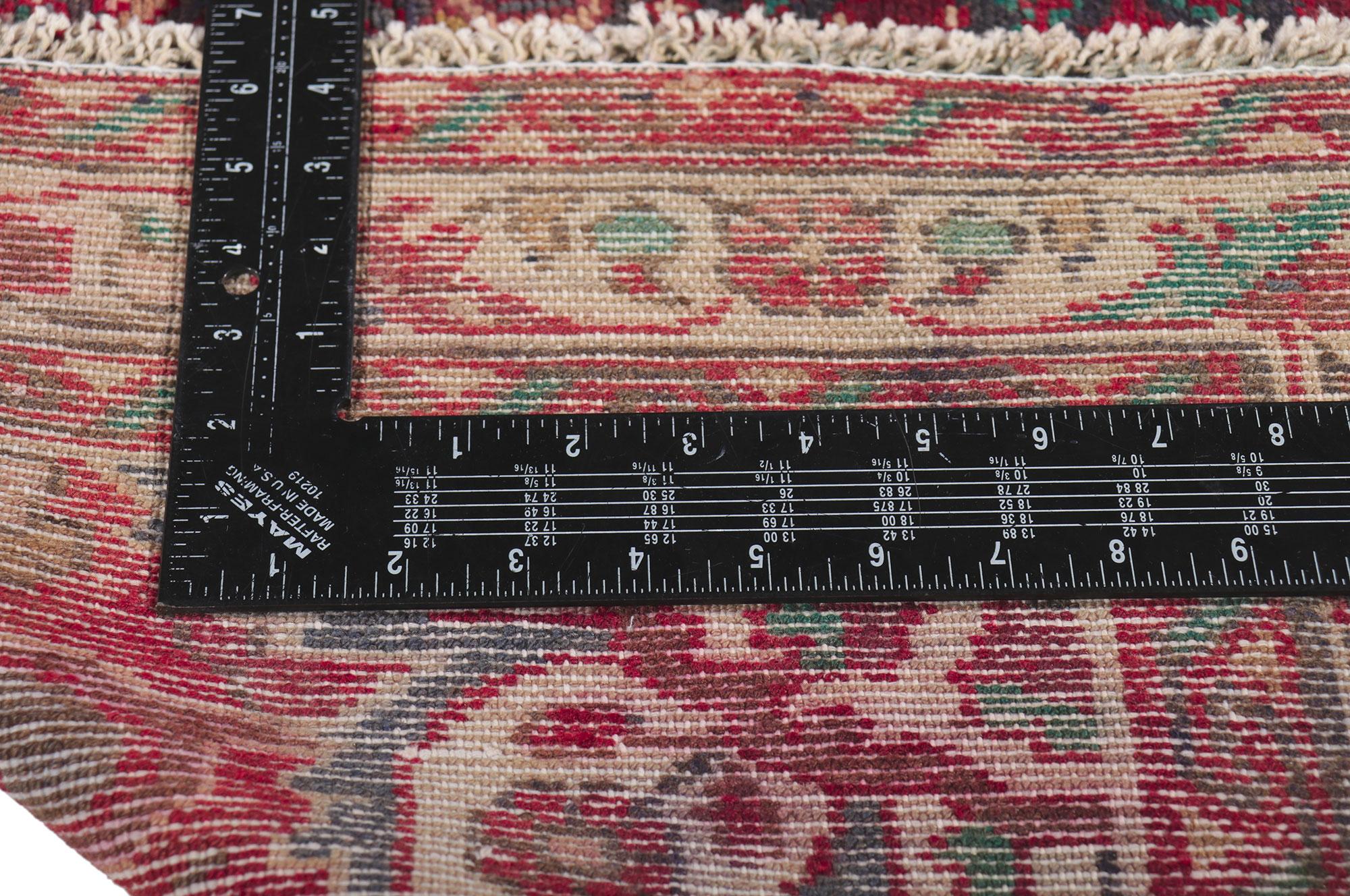 Hand-Knotted Vintage Persian Hosseinabad Runner For Sale