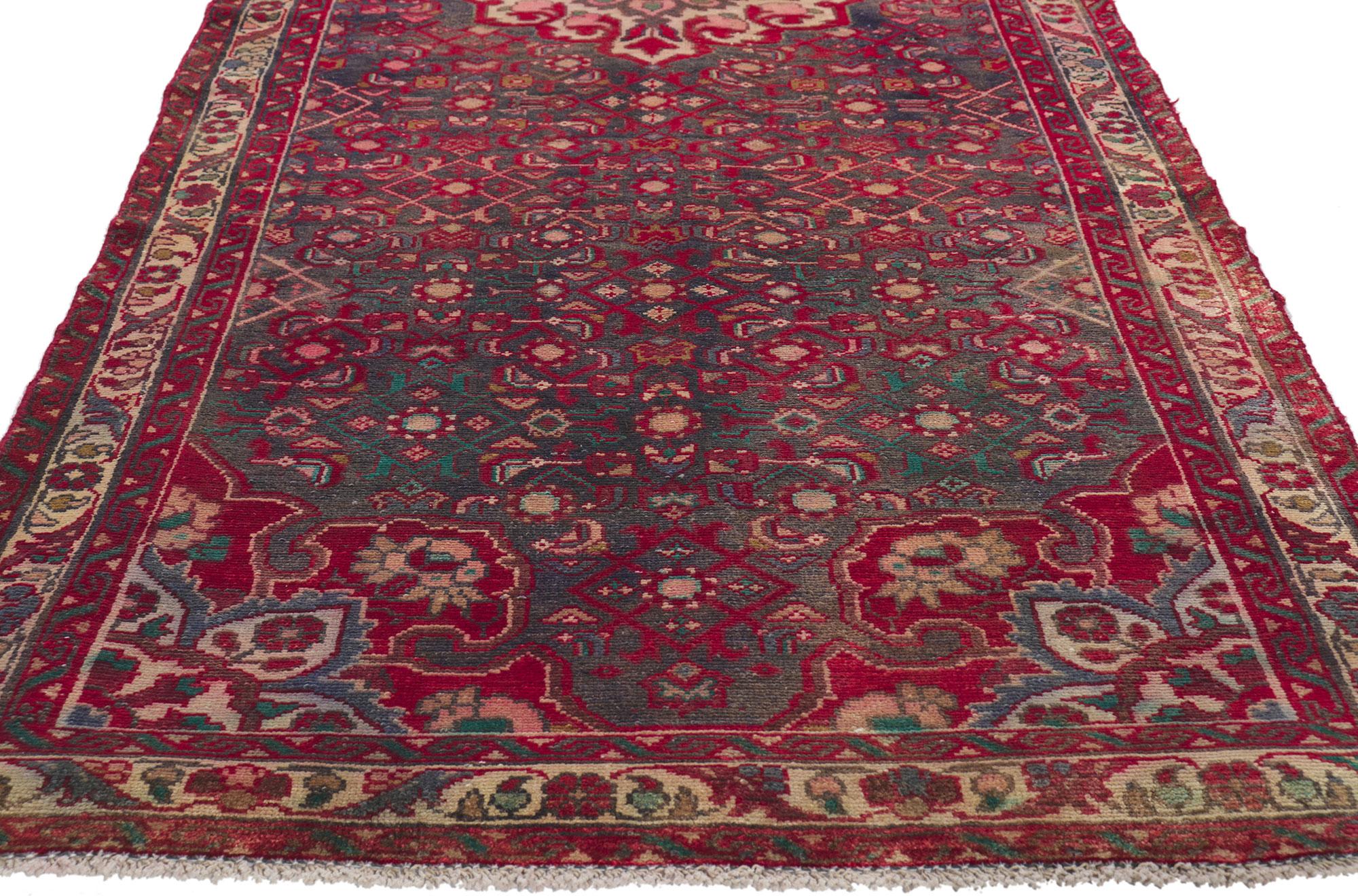 20th Century Vintage Persian Hosseinabad Runner For Sale