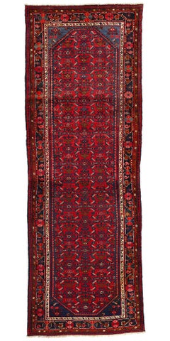 Tapis persan vintage Hamadan Hussainabad Herati Runner