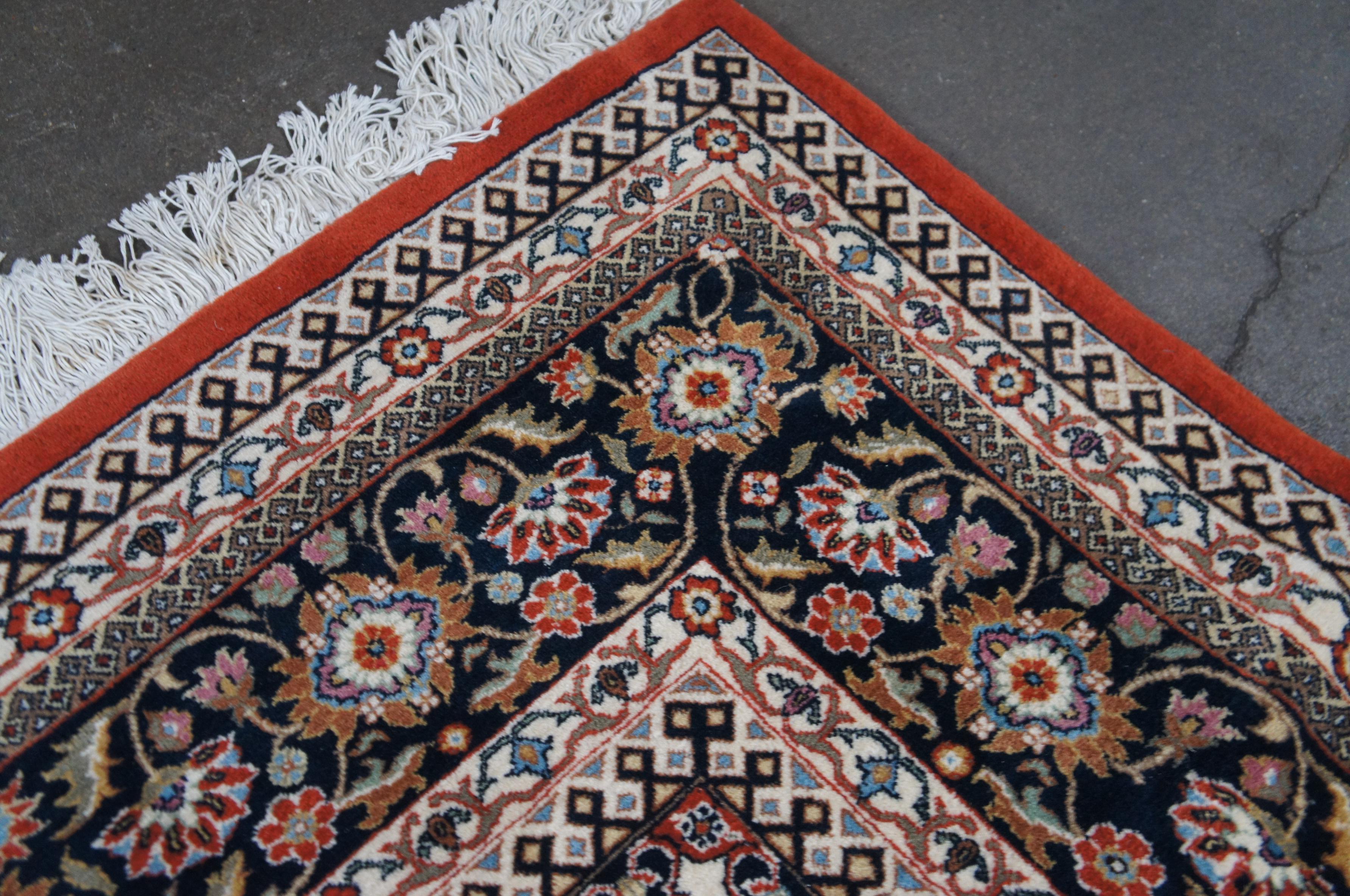 Vintage Persian Iran Tabriz Floral All Over Medallion Wool Area Rug Carpet im Angebot 7
