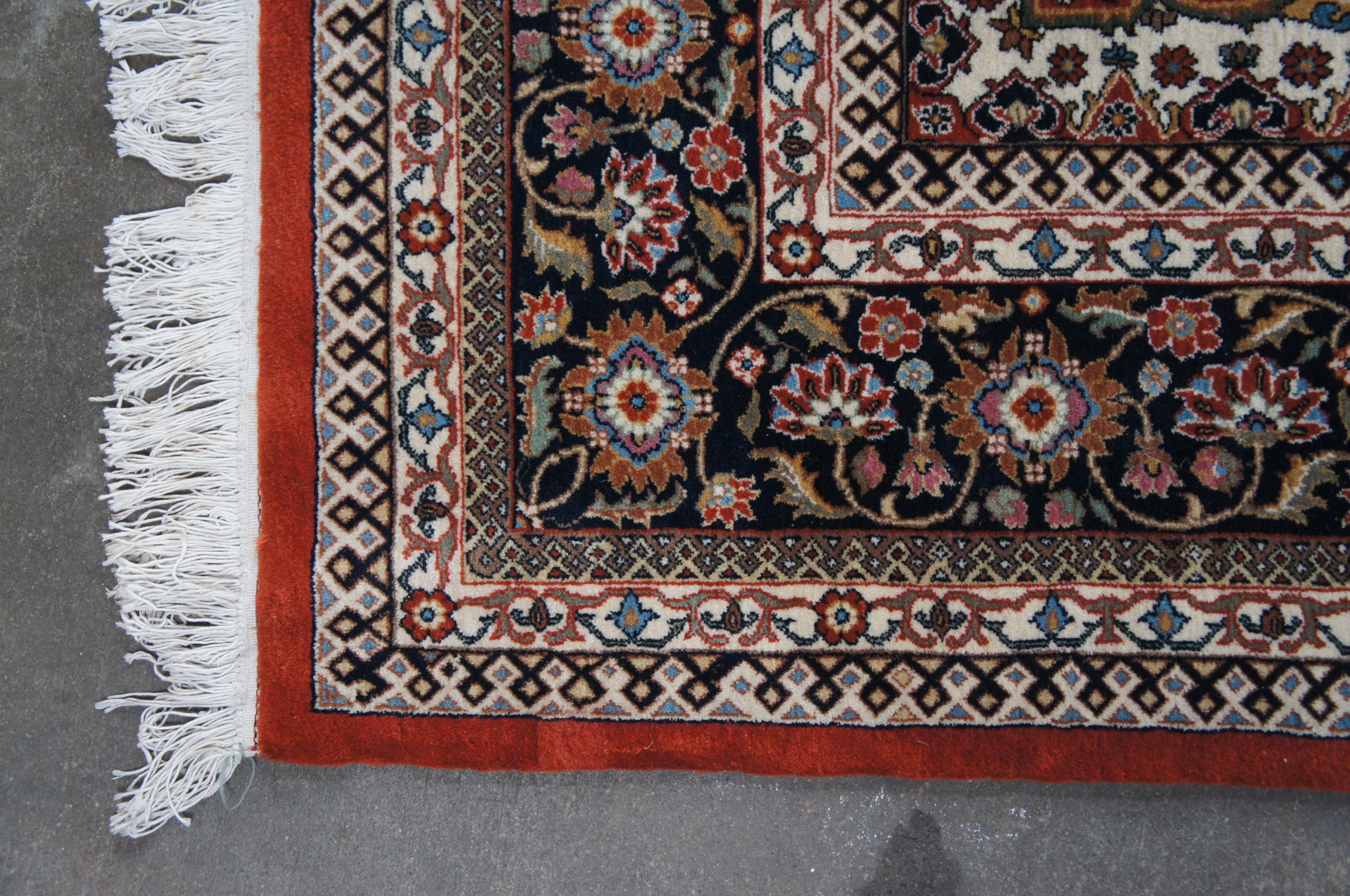 Vintage Persian Iran Tabriz Floral All Over Medallion Wool Area Rug Carpet im Angebot 2
