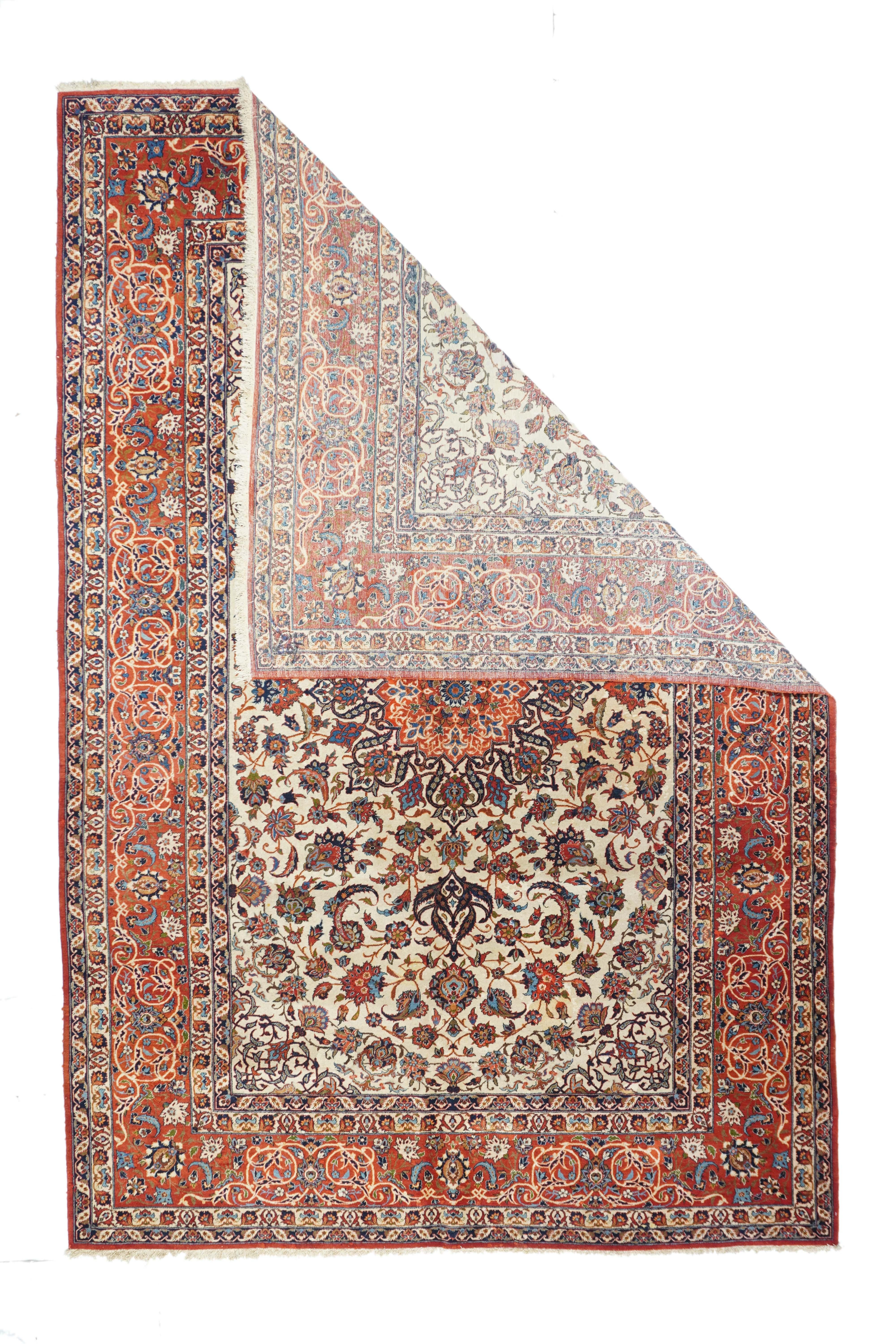 Vintage Persian Isfahan Rug 7' x 10'5