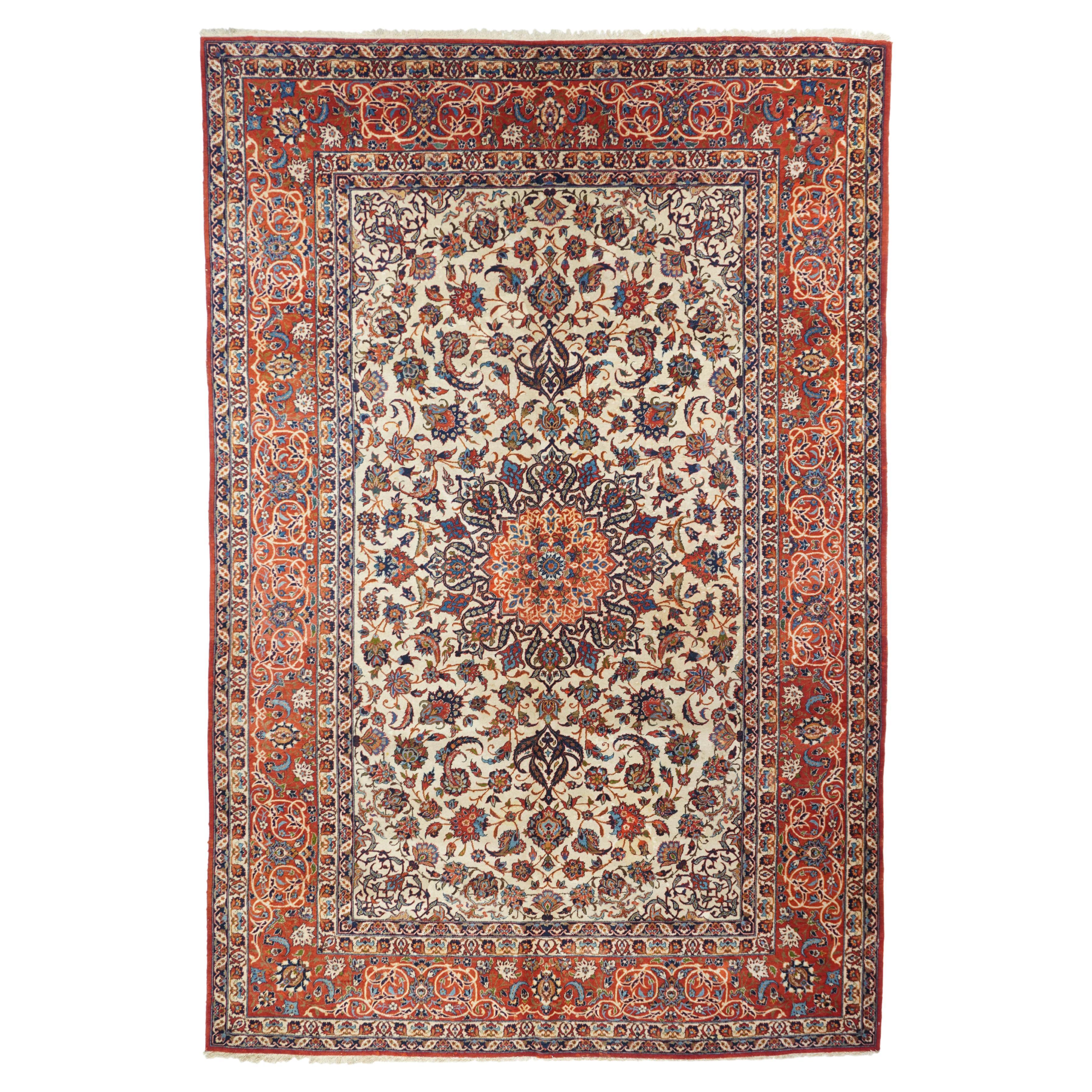 Alfombra Persa Vintage Isfahan 7' x 10'5