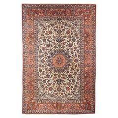 Vintage Persisch Isfahan Teppich 7' x 10'5"