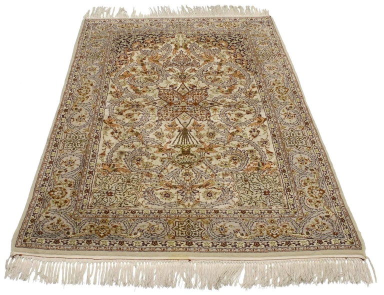 Vintage Persian Isfahan Prayer Rug For Sale at 1stdibs