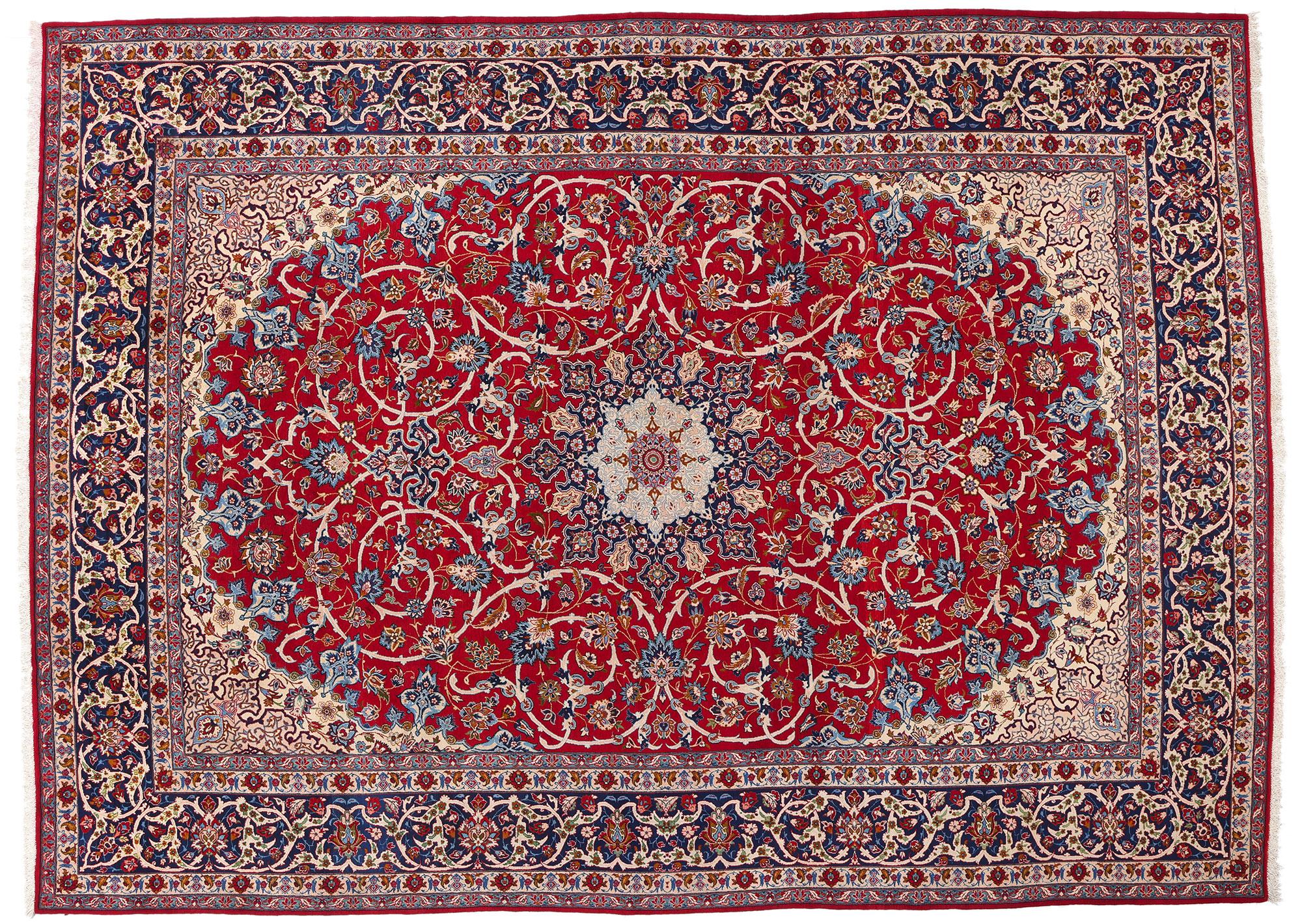 Tappeto persiano Isfahan vintage, 10'11 x 15'01 in vendita 2