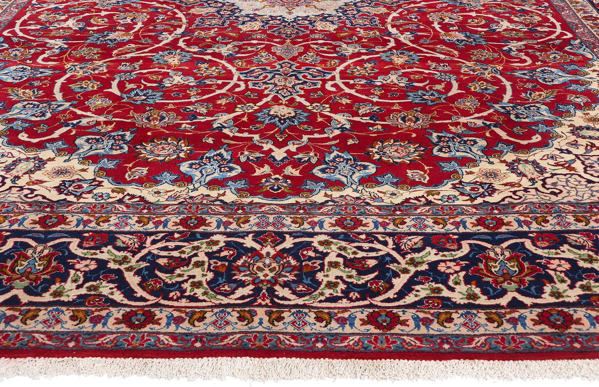 Persiano Tappeto persiano Isfahan vintage, 10'11 x 15'01 in vendita