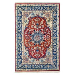 Persischer Isfahan-Teppich im Vintage-Stil, 4'0'' x 6'0''