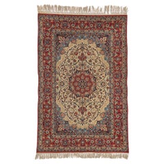 Vintage Persian Isfahan Rug, Elegant Heritage and Impeccable Craftsmanship