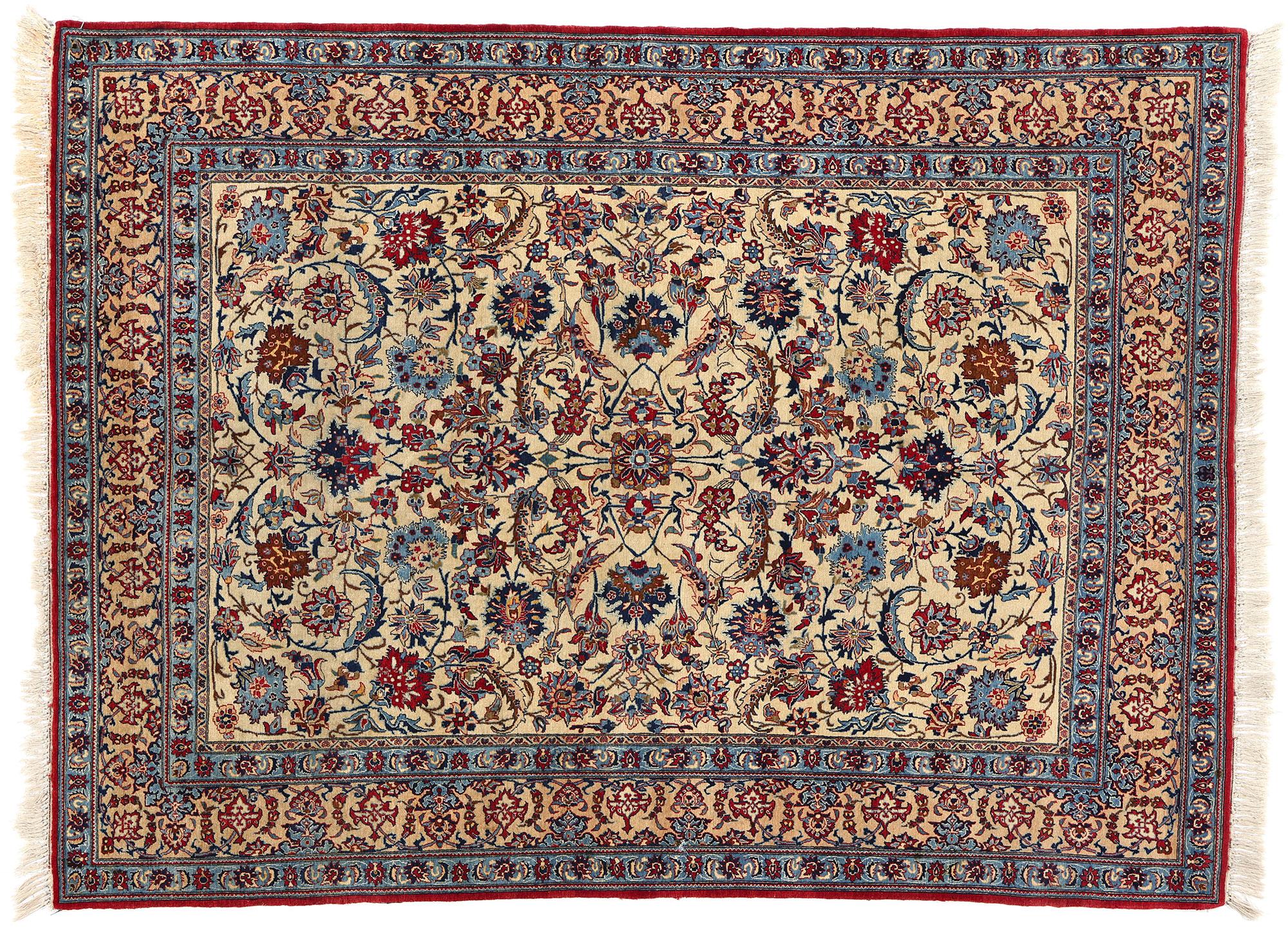 Vintage Persian Isfahan Rug For Sale 3