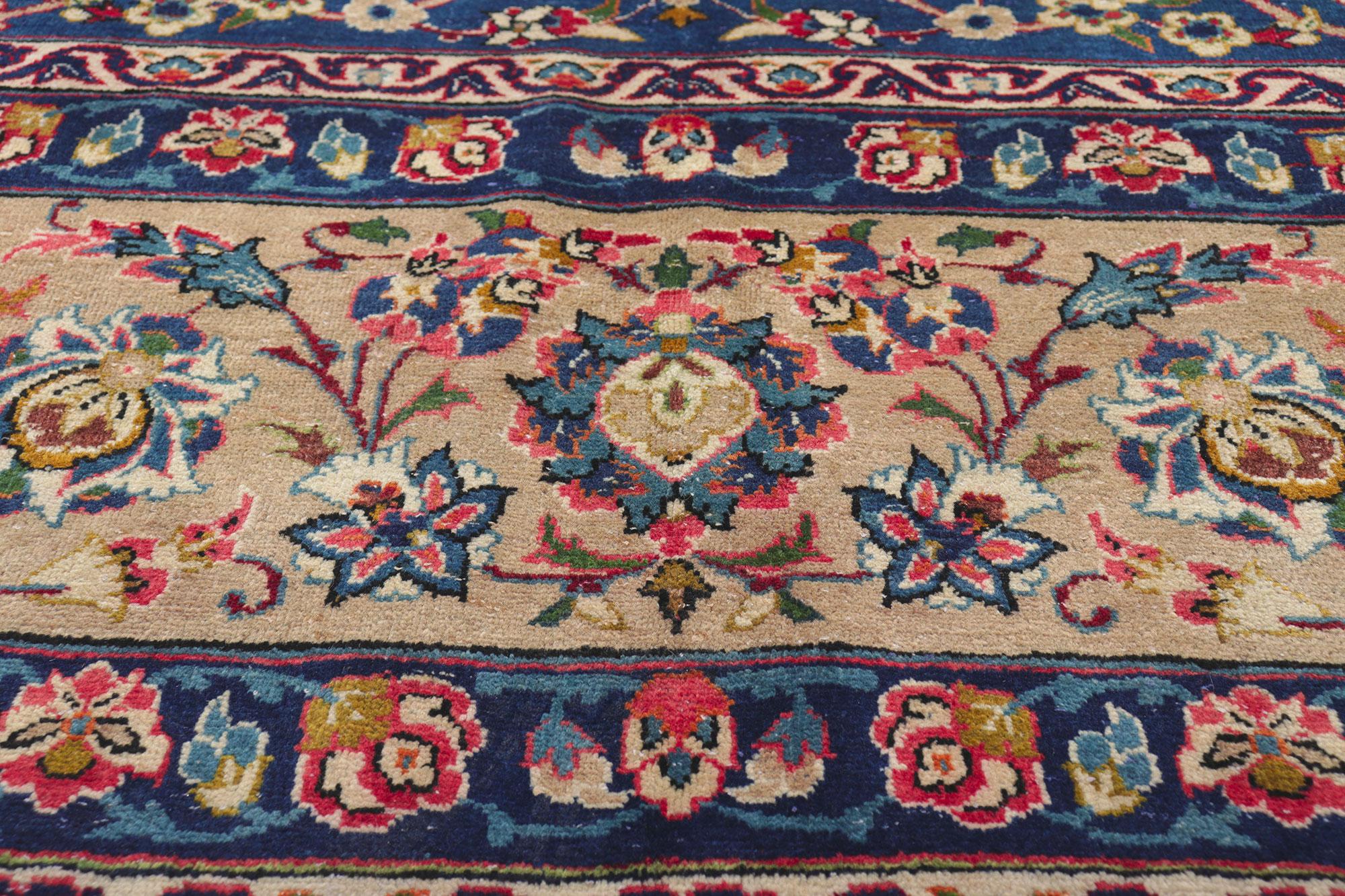 Wool Vintage Persian Isfahan Rug For Sale
