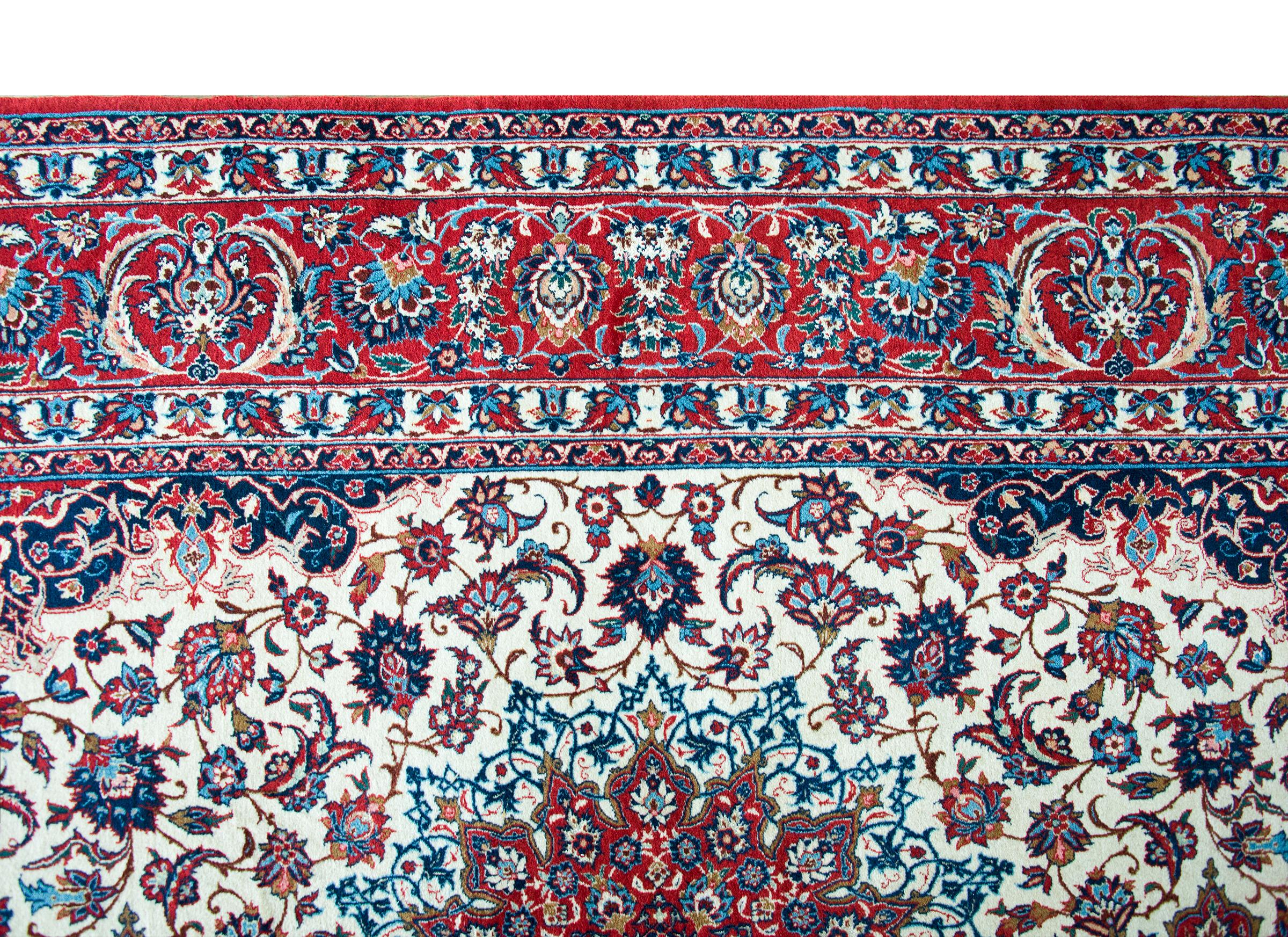 Persischer Isfahan-Teppich, Vintage im Angebot 3