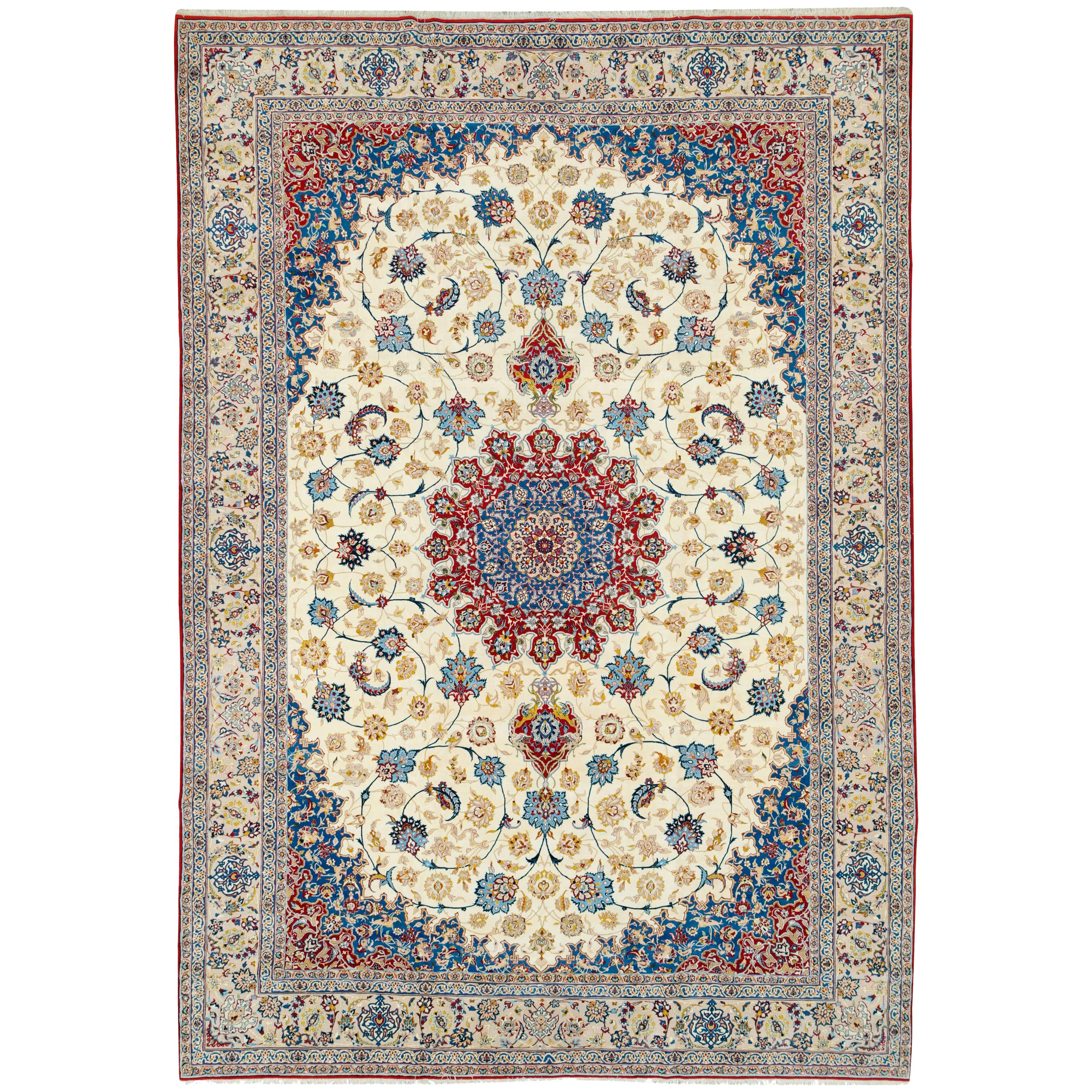 Vintage Persian Isfahan Rug For Sale