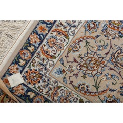 Vintage Persian Isfahan Rug in Kork and Silk - Size: 14'3 X 9'10