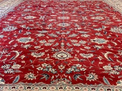 Vintage Persian Isfahan Rug, Signed, circa 1950s