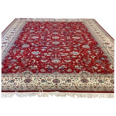 Used Persian Isfahan Rug, Signed, circa 1950s