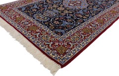 Vintage Persian Isfahan Rug with Victorian Art Nouveau Style