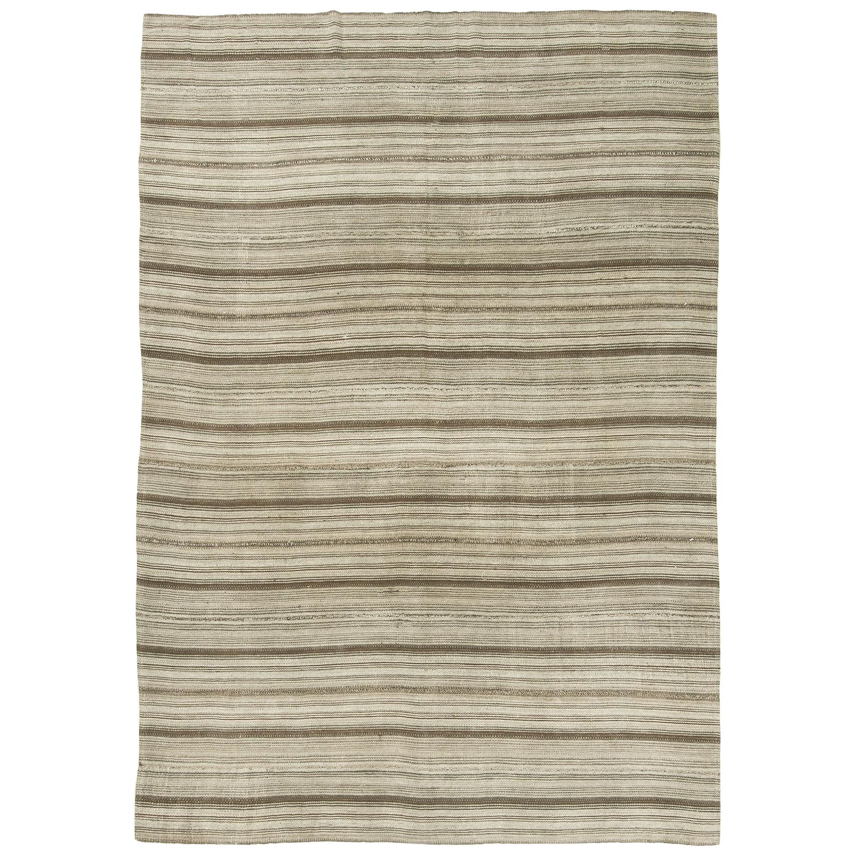 Alfombra persa vintage de tejido plano Jejim Kilim